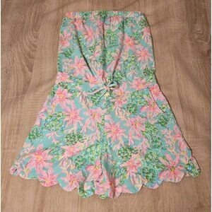 Lily Pulitzer Size Xs Womens Jace Romper Surf Blue So Shellegant Nwt Turtles